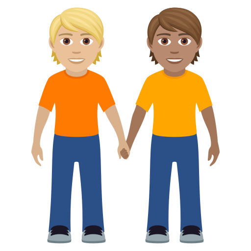 Люди, що тримаються за руки: світлий тон шкіри середній тон шкіри для JoyPixels 9.0