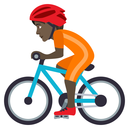 Велосипедист: дуже темний тон шкіри для JoyPixels 9.0