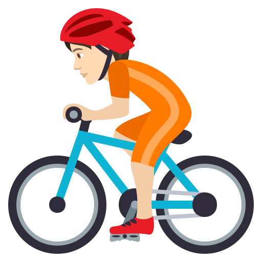 Велосипедист: очень светлый тон кожи для JoyPixels 9.0