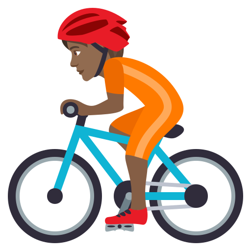 Велосипедист: темный тон кожи для JoyPixels 9.0