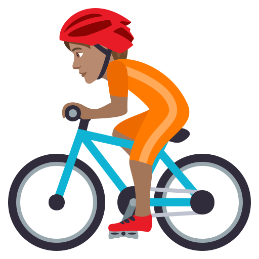 Велосипедист: середній тон шкіри для JoyPixels 9.0