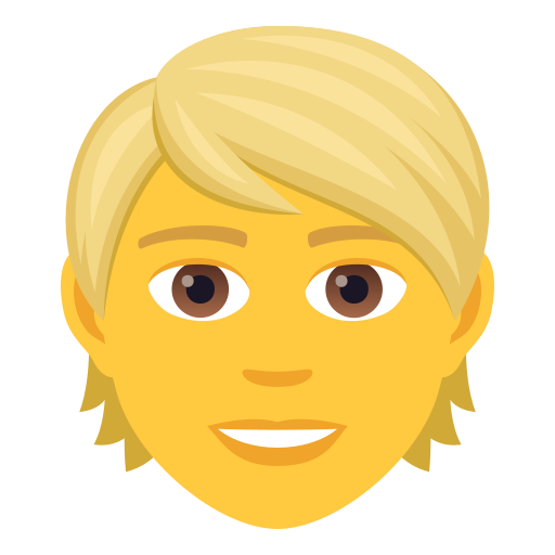 Людина зі світлим волоссям для JoyPixels 9.0