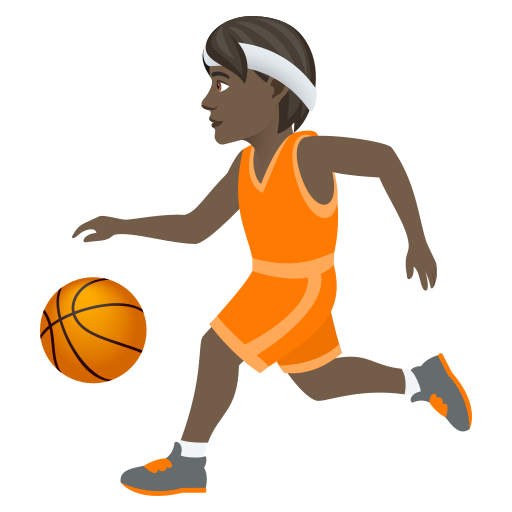 Баскетболист: очень темный тон кожи для JoyPixels 9.0