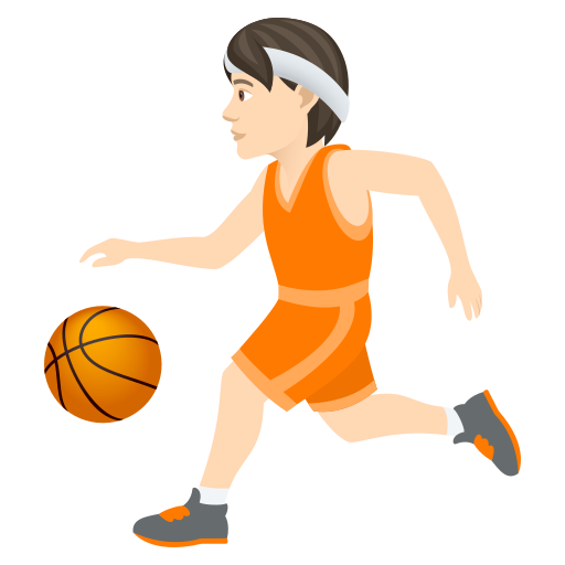 Баскетболіст: дуже світлий тон шкіри для JoyPixels 9.0