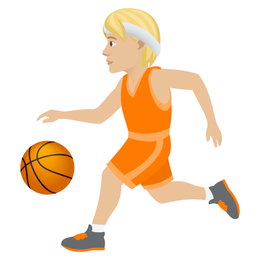 Баскетболист: светлый тон кожи для JoyPixels 9.0