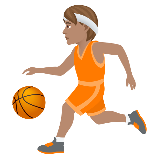 Баскетболіст: середній тон шкіри для JoyPixels 9.0