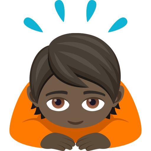 Людина кланяється: дуже темний тон шкіри для JoyPixels 9.0