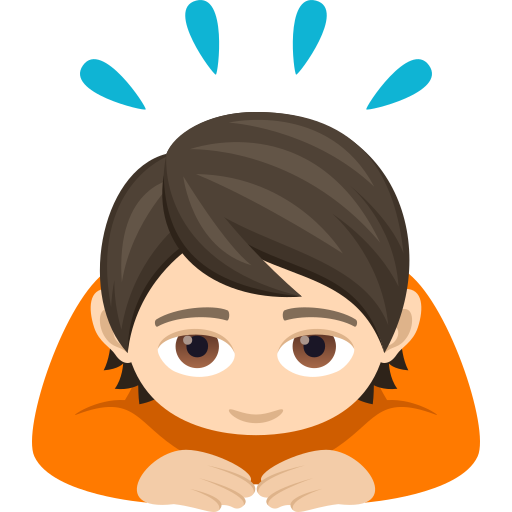 Людина кланяється: дуже світлий тон шкіри для JoyPixels 9.0