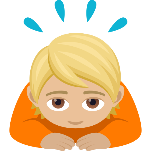 Людина кланяється: світлий тон шкіри для JoyPixels 9.0