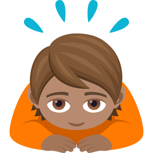 Человек кланяется: средний тон кожи для JoyPixels 9.0