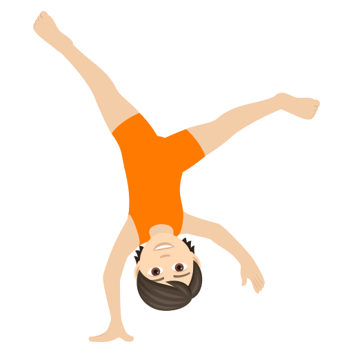 Акробатичний трюк: дуже світлий тон шкіри для JoyPixels 9.0