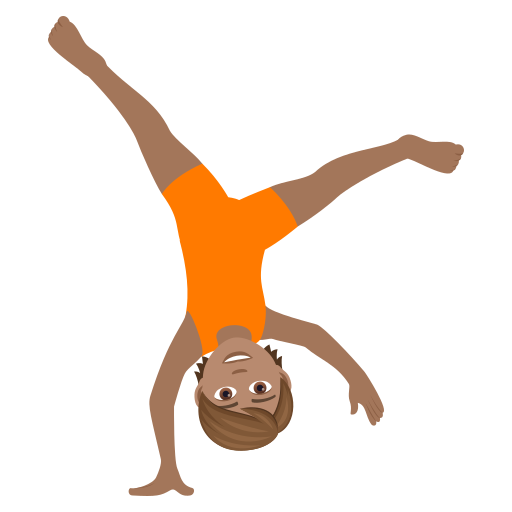 Акробатический трюк: средний тон кожи для JoyPixels 9.0