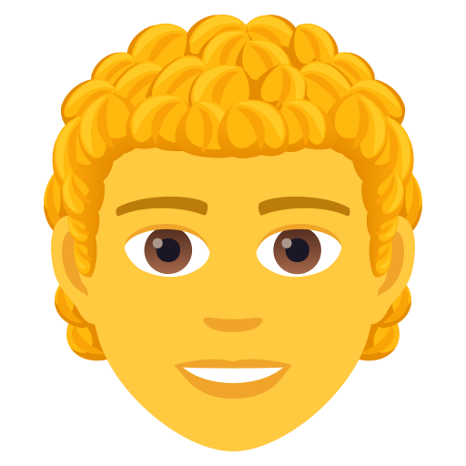 Дорослий: кучеряве волосся для JoyPixels 9.0