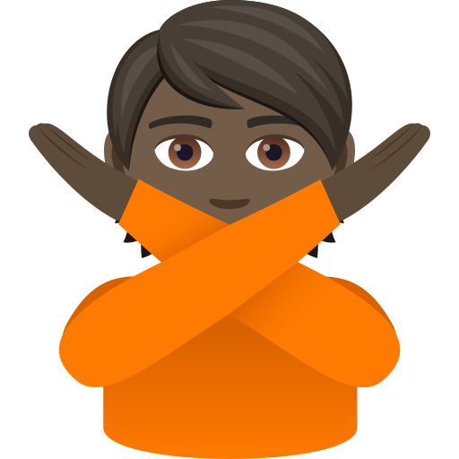 Человек против: очень темный тон кожи для JoyPixels 9.0