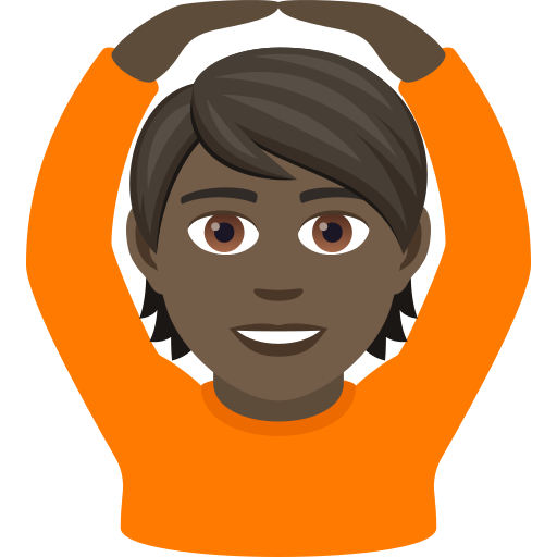 Людина за: дуже темний тон шкіри для JoyPixels 9.0