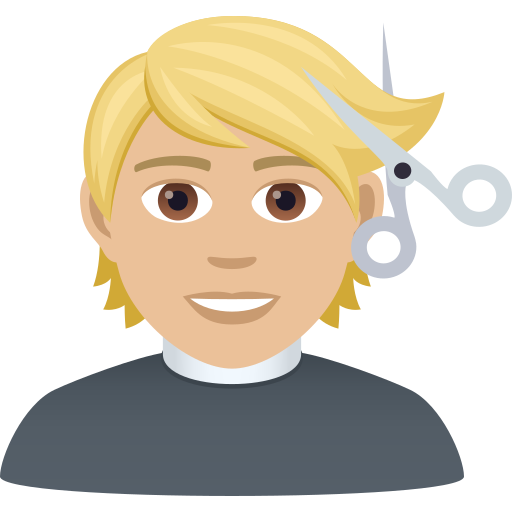 Людина у перукаря: світлий тон шкіри для JoyPixels 9.0