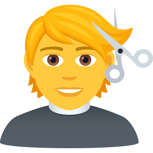 Людина у перукаря для JoyPixels 9.0