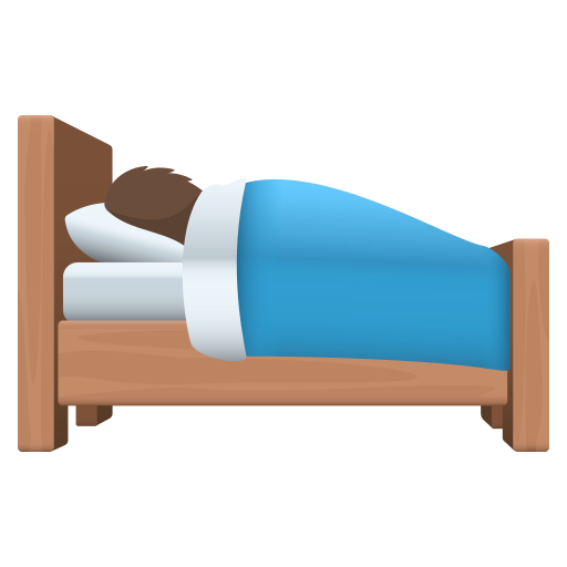 Людина в ліжку: темний тон шкіри для JoyPixels 9.0