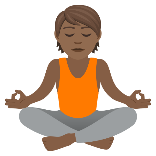 Людина в позі лотоса: темний тон шкіри для JoyPixels 9.0