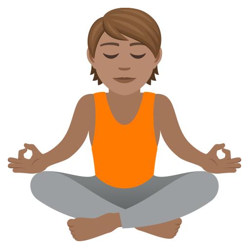 Человек в позе лотоса: средний тон кожи для JoyPixels 9.0