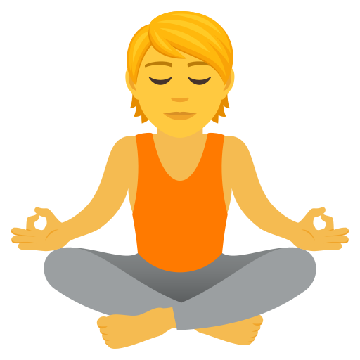 Людина в позі лотоса для JoyPixels 9.0