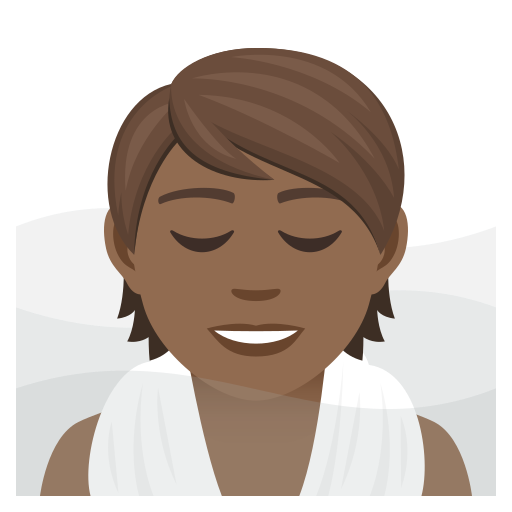 Людина в лазні: темний тон шкіри для JoyPixels 9.0