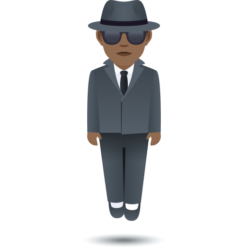 Парящий человек: темный тон кожи для JoyPixels 9.0