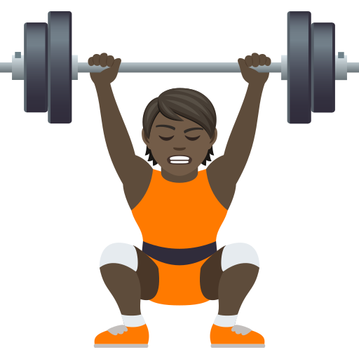 Важкоатлет: дуже темний тон шкіри для JoyPixels 9.0