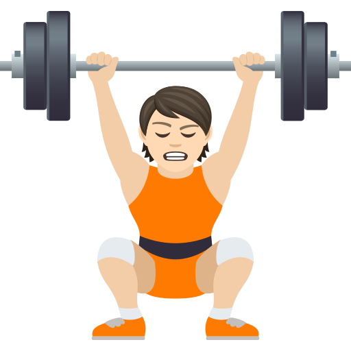 Важкоатлет: дуже світлий тон шкіри для JoyPixels 9.0