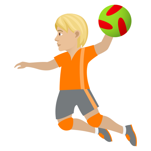 Гандбол: светлый тон кожи для JoyPixels 9.0