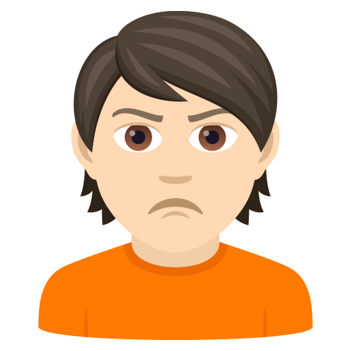 Обиженный человек: очень светлый тон кожи для JoyPixels 9.0