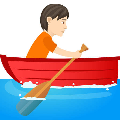 Гребля: очень светлый тон кожи для JoyPixels 9.0