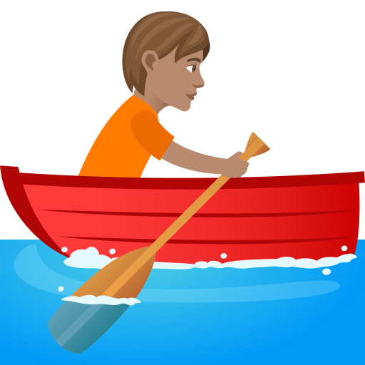 Гребля: средний тон кожи для JoyPixels 9.0