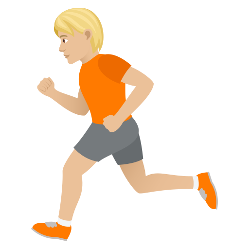 Людина біжить: світлий тон шкіри для JoyPixels 9.0