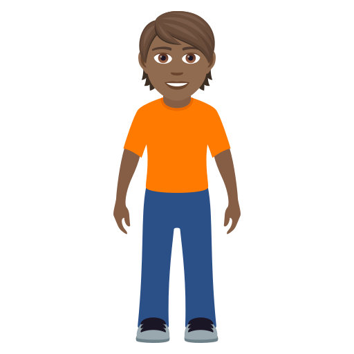 Человек стоит: темный тон кожи для JoyPixels 9.0