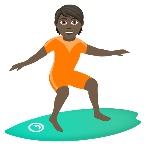 Серфінг: дуже темний тон шкіри для JoyPixels 9.0