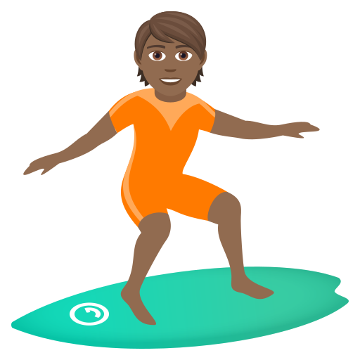 Серфінг: темний тон шкіри для JoyPixels 9.0