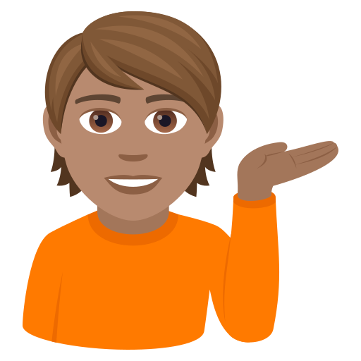 Людина тягне руку: середній тон шкіри для JoyPixels 9.0