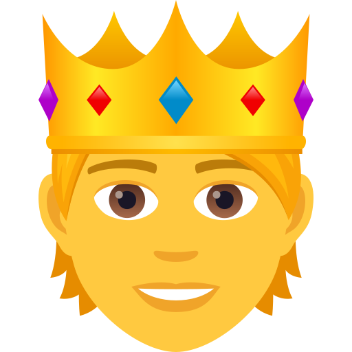 Людина з короною для JoyPixels 9.0