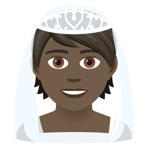 Наречена: дуже темний тон шкіри для JoyPixels 9.0