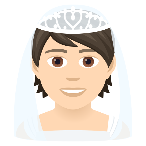 Наречена: дуже світлий тон шкіри для JoyPixels 9.0