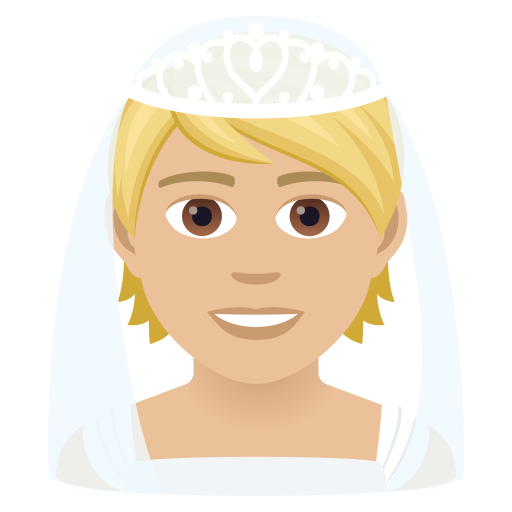 Наречена: світлий тон шкіри для JoyPixels 9.0