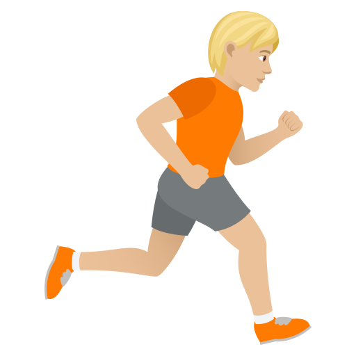 Человек бежит вправо: средне-светлый тон кожи для JoyPixels 9.0