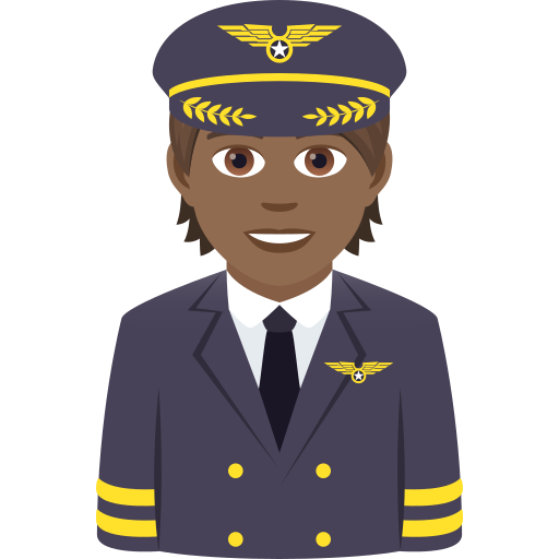 Пілот: темний тон шкіри для JoyPixels 9.0