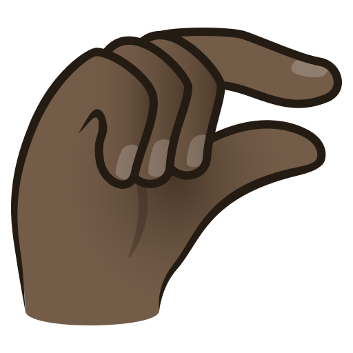 Жест «мало»: очень темный тон кожи для JoyPixels 9.0