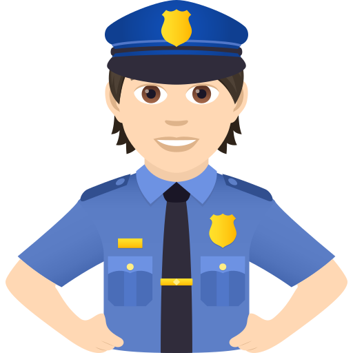 Поліцейський: дуже світлий тон шкіри для JoyPixels 9.0