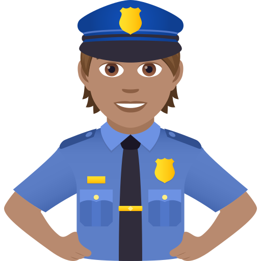 Полицейский: средний тон кожи для JoyPixels 9.0