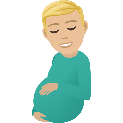 Pregnant Man: Medium-Light Skin Tone для JoyPixels 9.0