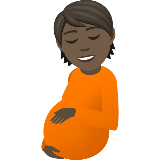 Вагітна людина: дуже темний тон шкіри для JoyPixels 9.0