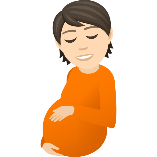 Вагітна людина: дуже світлий тон шкіри для JoyPixels 9.0